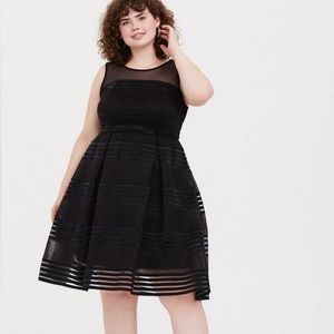 Torrid Mesh Skater Dress